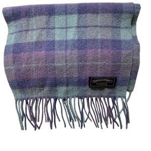 James Pringle Weaver 100% Wool Tartan Plaid Scarf